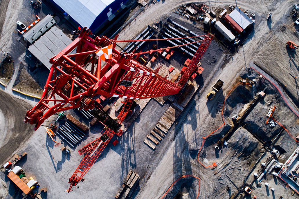 crane - aerial view